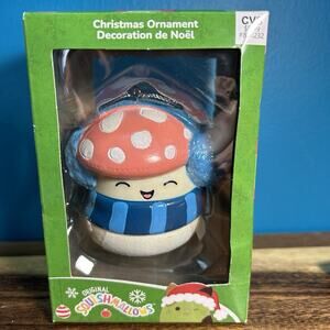 Kurt Adler Kelly Toys Squishmallows Ornament Malcolm the Red Spotted Mushroom